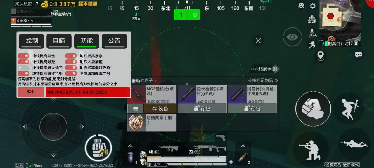 和平精英「毛豆直装」辅助外挂